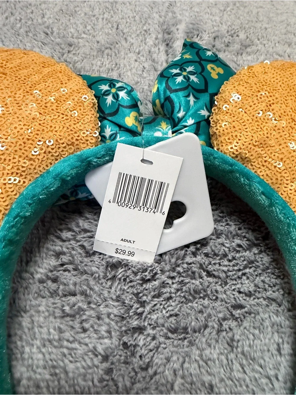 NWT Disney Sequin Epcot Italy Pavilion Limoncello Minnie Ears Headband